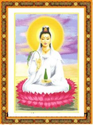 Tranh thêu chữ  thập  Phật bà quan âm YHD0241