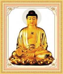 Tranh thêu chữ thập Phật tổ DLHYA479