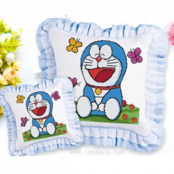 Tranh thêu chữ thập Mẫu gối Doraemon