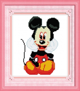 Tranh thêu chữ thập Chuột Mickey DLHYD245